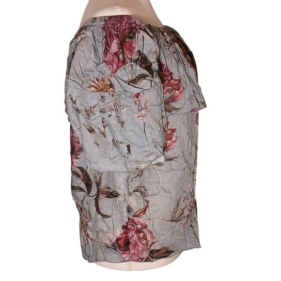 NEW Chaser‎ Heirloom Floral Gauze Off-The-Shoulder Elbow Sleeve Blouse, Size L - Picture 6 of 15